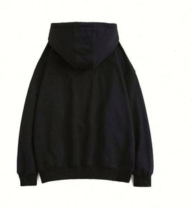Sweat à capuche pour homme grande taille gris foncé à imprimé dessin animé, collection printemps, en tissu polaire imprimé numériquement, fabrication sur mesure - Product Image 3