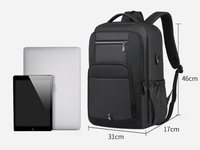 Sac à dos professionnel Oxford tendance pour homme, imperméable, avec compartiment pour ordinateur portable et bretelles à coussin d'air, grande capacité, idéal pour étudiants