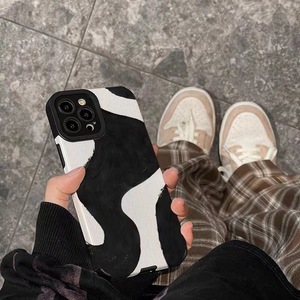 Onda concisa nero bianco stampa morbida TPU pelle artificiale custodia per telefono cellulare per <span class=keywords><strong>Iphone</strong></span> <span class=keywords><strong>X</strong></span> Xr Xs 11 12 13 14 15 16 17 Pro Max - Product Image 4