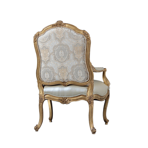 Chaise de salon en bois massif français, chaise individuelle, <span class=keywords><strong>villa</strong></span>, sculptée à <span class=keywords><strong>la</strong></span> main, en cuir de vache, chaise de loisirs - Product Image 5