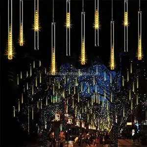 Hotel Events 3d Rain Fall Led Light Waterproof Plug In Falling Rain Fairy String Lights For Holiday Wedding And Party Decoration