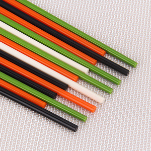 Palillos de melamina para hoteles, comedores, restaurantes y hoteles; palillos de melamina de imitación de porcelana de colores, 10 pares - Product Image 1