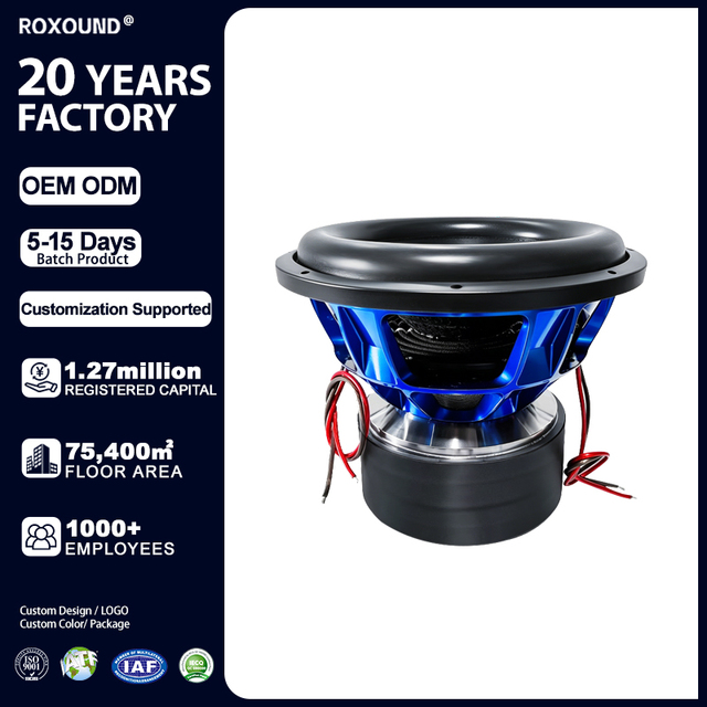 Customizable OEM ODM Used for Car & Home Speakers Accessories Circular Subwoofer Unit with Plastic Cabinet 50-100W Output Power