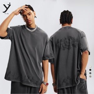 Camiseta de Algodón Oversized para Hombre al por Mayor 305g de Alto Gramaje a la Moda Holgada de Manga Corta para Hombre - Product Image 1