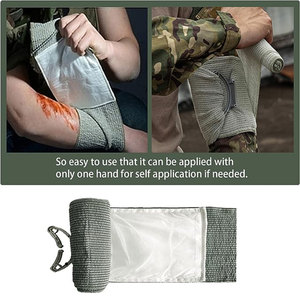 Vente en gros de <span class=keywords><strong>pansement</strong></span> de premiers soins stérile par compression, <span class=keywords><strong>pansement</strong></span> israélien tactique pour traumatismes d'urgence - Product Image 6