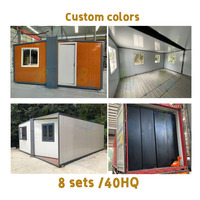 Maison préfabriquée en bois de 20 pieds avec 2 chambres, maison modulaire en conteneur extensible, maison en conteneur pliable, mini-maisons