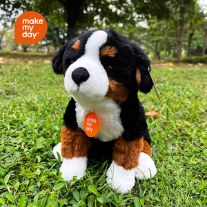 Peluche réaliste de haute qualité Berger Suisse, jouet en peluche, animal de la faune, poupée, oreiller, objet de collection pour enfants - Product Image 1