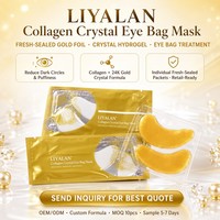 Patchs Hydrogel au Collagène et à l'Or en Sachet Scellé Frais pour Soins de Beauté, Spas et Voyages