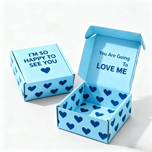 Sevgililer temalı kalp markalı kutu ile romantik mesaj eko dostu ambalaj hediye e-ticaret ve perakende için - Product Image 6