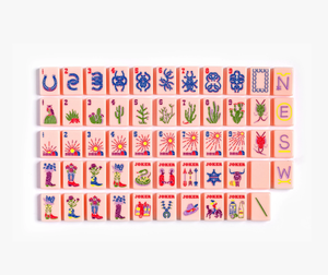 Ensemble de Mahjong Américain de Luxe Rose Poudré Thème Ranch, 160 Tuiles en Acrylique Pliable pour 4 Joueurs, Écologique et Résistant à l'Eau, pour <span class=keywords><strong>Poker</strong></span> et <span class=keywords><strong>Casino</strong></span> - Product Image 6