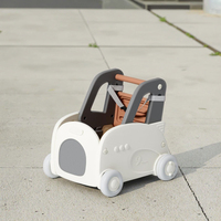 Trotte multifonctionnelle pour bébé avec ceinture de sécurité et grand sac de rangement Chariot à jouets écologique pour l'intérieur et l'extérieur Peut contenir des jouets et des livres