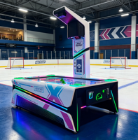 Table de hockey sur air robuste SOURE avec écran électronique, machine d'arcade à vendre pour centre commercial, centre de divertissement familial (FEC) et salle de jeux