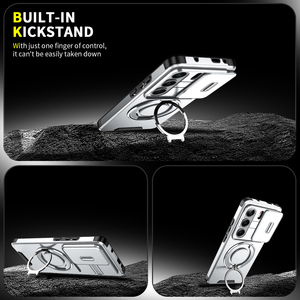 <span class=keywords><strong>Funda</strong></span> para <span class=keywords><strong>Samsung</strong></span> <span class=keywords><strong>Galaxy</strong></span> S26 con Anillo Magnético, Soporte, Cubierta para Cámara, Protector de Pantalla de Doble Capa a Prueba de Golpes - Product Image 4