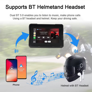 Accessoires pour moto multimédia intelligents universels avec écran tactile 5 pouces, GPS, CarPlay, <span class=keywords><strong>Android</strong></span> Auto avec support pour Apple - Product Image 5
