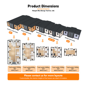 <span class=keywords><strong>Casa</strong></span> Prefabricada Modular de Lujo, Expandible, de 2-4 Dormitorios, Tipo Contenedor de 20/40 Pies, Plegable, Resistente a Huracanes, con Baño Moderno Tipo Hotel - Product Image 3