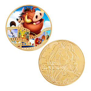 Moneta Commemorativa <span class=keywords><strong>Il</strong></span> <span class=keywords><strong>Re</strong></span> Leone 40mm, Medaglia Simba, Articolo Regalo, Artigianato in Metallo Rotondo - Product Image 2