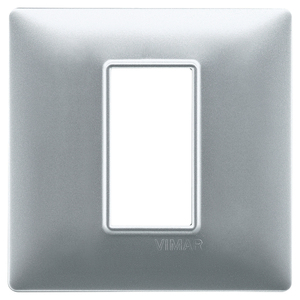 Vimar Wall <b>Switch</b> Matt Silver Plate 13x8x0.9 Cm - Product Image 1