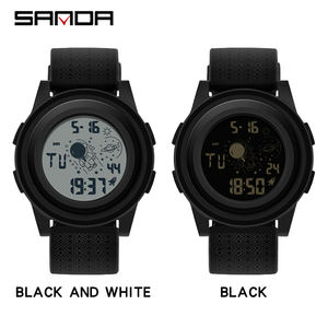 SANDA 2153 New Top Brand <b>Men's</b> Sport Digital Wristwatch, 5ATM <b>Waterproof</b> Casual <b>Watch</b>, Relogio Masculino - Product Image 6