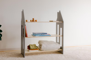 Support à cadre en bois Montessori pour enfants, meubles de lit de style ferme avec porte-vêtements en bois pour garde-robe de bambin - Product Image 4