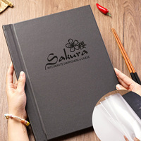 Carpeta de Archivo Impermeable Transparente con Bolsillos Suaves, Estilo Insertable, Superficie de Cuero A4, Diseño para Recetas, Procesamiento de Documentos, Menú