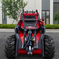 S370 Mini Skid Steer Loader 0.07m3 Bucket 180kg Beban Terukur 1000kg Compact Wheel Loader untuk Pertanian, Kebun, dan Konstruksi