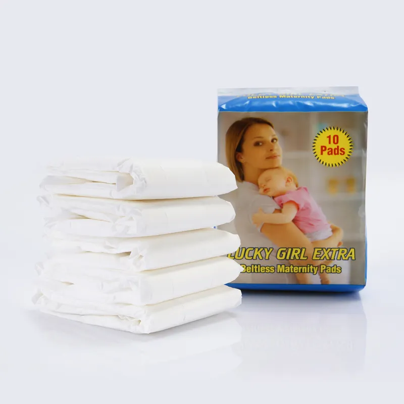 Almohadilla de maternidad de algodón orgánico desechable para mujer, almohadilla de maternidad superabsorbente de la mejor calidad