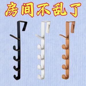 Over Door <b>Hooks</b> 5 Gang Black White <b>Hook</b> Type Clothing Organizer For Bags Bedroom <b>Kitchen</b> Storage Rack - Product Image 5