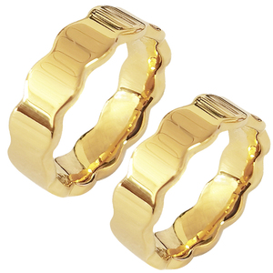 CHENG JEWELERS Anillos de Boda Unisex Románticos y Modernos, Anillos de Alianza de Carburo de Tungsteno Pulido de Alta Calidad, Chapados en Oro de 18K, 6mm - Product Image 1