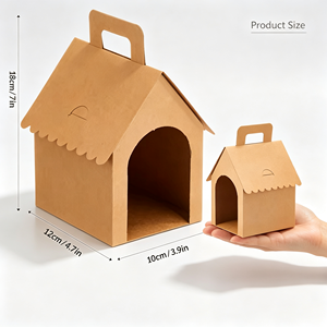 Caja de Regalo de Papel Kraft al por Mayor con Asa, Plegable, para Golosinas de Cachorros, Ideal para Adopción de Mascotas y Fiestas de Cumpleaños - Product Image 3