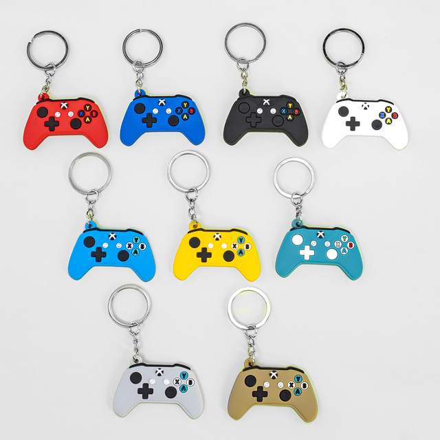 2D PVC Various Style Game Controller Keychains Multi-Color Gamepad Charm for All Ages Bulk Custom Wholesale Key Accessory