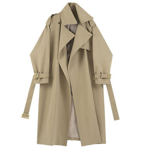 Шерстяной плащ средней длины с V-образным вырезом и длинными рукавами - Product Image 2