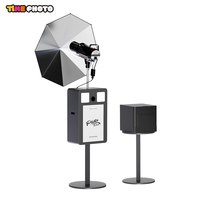 Photomaton autonome avec appareil photo reflex numérique, imprimante, code QR, flash, parapluie – Kiosque photo pour mariages, événements, fêtes