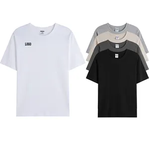 गर्म बिक्री भारी सूती टी शर्ट उच्च गुणवत्ता वाले कस्टम निर्माता स्लिम पुरुषों की टी शर्ट ग्रीष्मकालीन