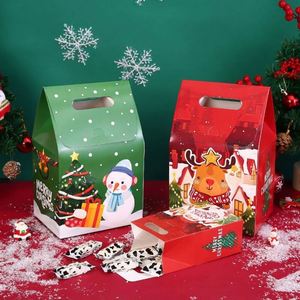 Merry Christmas Candy Bag Xmas Gift Kraft Treat Cookie Paper Packing <b>Box</b> DIY New Year Party Supplies - Product Image 5