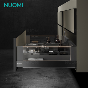 Nuomi Glass undermount Tủ Ngăn Kéo hộp mềm đóng đồ nội thất phần cứng Heavy Duty dưới dưới núi Ngăn kéo trượt cho nhà bếp - Product Image 3