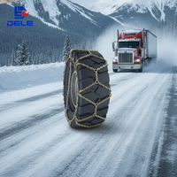 Cadenas de Nieve para Camiones de Servicio Pesado, de Acero al Manganeso Galvanizado, para Camiones Comerciales, Remolques, Semirremolques, para Lodo y Hielo
