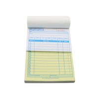 Carnet de reçus autocopiants à couverture rigide de 7 pouces, 3 feuillets, blanc et jaune, avec logo personnalisé pour les transactions et les appels de service