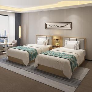 Muebles de hotel modernos-Juego de dormitorio de nuevo diseño Acabado de alto brillo Incluye Marco de cama de madera individual King Double Queen Uso en apartamento - Product Image 6