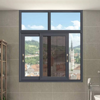 Ventana Corredera de Aluminio para Patio de Villa Moderna, con Marco Delgado, Perfil Estrecho y Gran Área de Vidrio, Precio de Fábrica