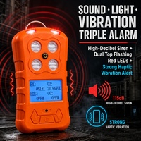 Détecteur de gaz portable HIREP 4-en-1 Exib IIC T4 Gb avec écran LCD, alarme pour gaz combustibles O2 CO H2S, batterie 2000mAh, vente en gros OEM