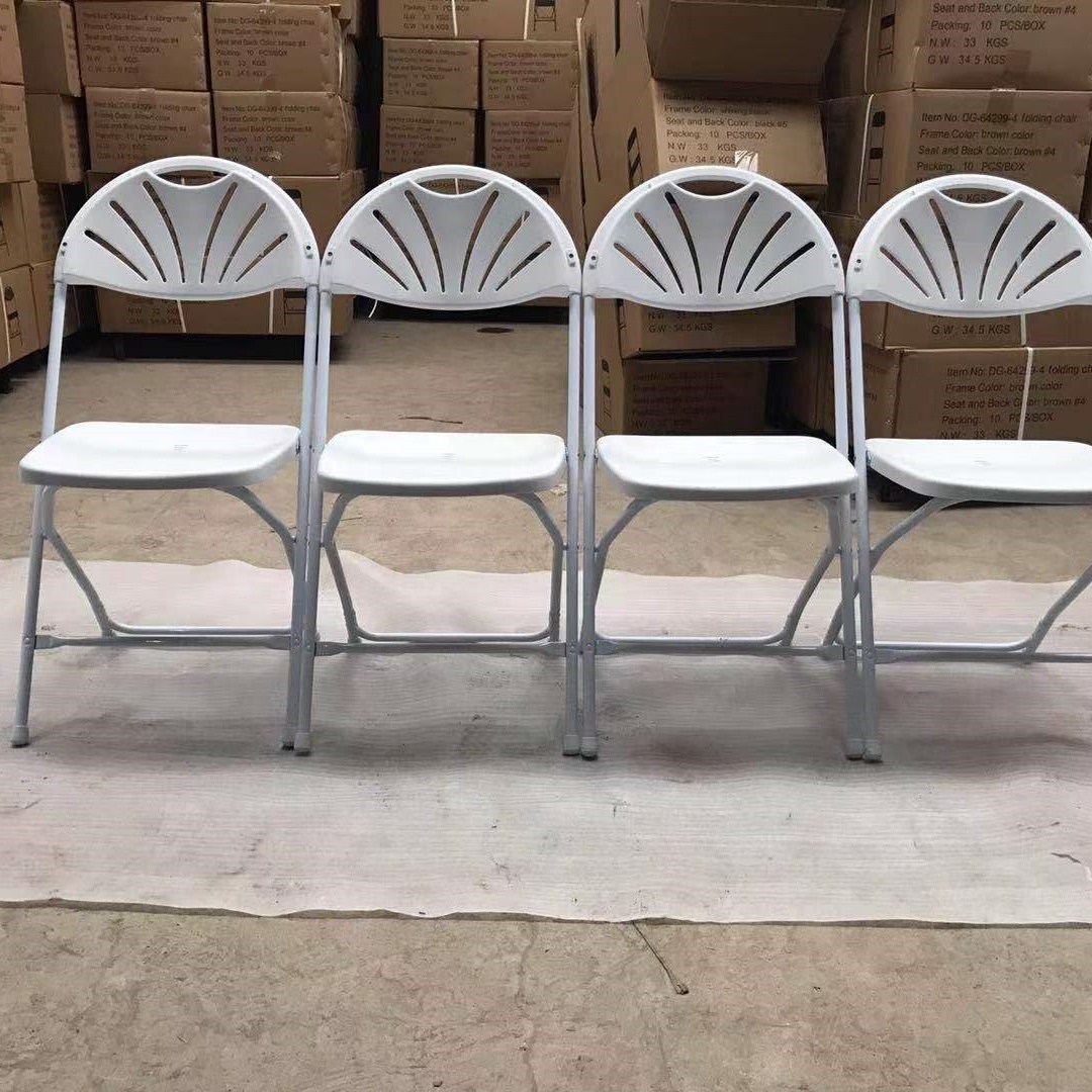 plastic fan back garden chairs