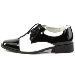<span class=keywords><strong>Chaussures</strong></span> Oxford en cuir verni noir et blanc pour femmes, talon bloc bas, style vintage, performance scénique, rétro, décontracté, unique, vente en gros - Product Image 1