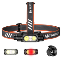 Lampe frontale rechargeable 2500LM, faisceau spot et large, lumière rouge, portée 220M, USB-C, batterie 18650, magnétique, rotative, étanche IPX6 pour le camping, la randonnée et la course à pied
