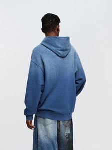 Sudadera con capucha lavada de peso pesado unisex-Jersey de gradiente de tinte en aerosol vintage, sudadera de hombro caído de gran tamaño (hombres y mujeres) - Product Image 4