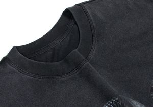 2025 Summer Men's Oversized 100% Cotton T-shirt American Street Fashion Brand Heavy <strong>Dark</strong> <strong>Python</strong> Print Short Sleeve - Product Image 6