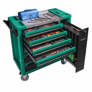 Herramientas de Reparación de Automóviles de Alta Calidad, Gabinete de Herramientas Rodante y Carro de Herramientas Móvil de Siete Cajones con Juego de 369 Piezas - Product Image 2