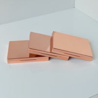 Boîtier compact vide pour fard à paupières ou blush, en plastique, avec logo personnalisé, finition or rose électroplaqué, pour palette de fards à paupières