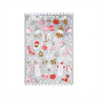 Sacs d'emballage plats en plastique OPP imprimés avec des motifs de Noël, personnalisés pour les cadeaux et les jouets, usine source du Zhejiang