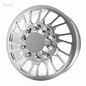 Jantes forgées en alliage double 22x8.25 26x8.25 30x8.25 10x225 polies sur mesure pour camions Ford F-450 F-550 RAM 4500 5500 personnalisés - Product Image 1