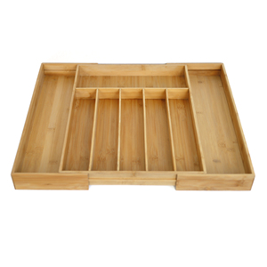 Tre đồ dùng dao kéo tổ chức khay và ngăn kéo tổ chức đa chức năng mở rộng tre nhà bếp bạc ngăn kéo tổ chức - Product Image 3